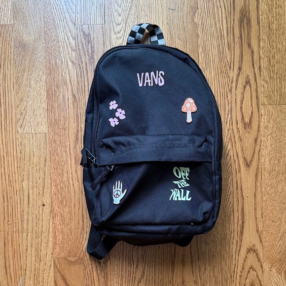 Vans Other - Vans Black Mini Backpack with Fun Patches
